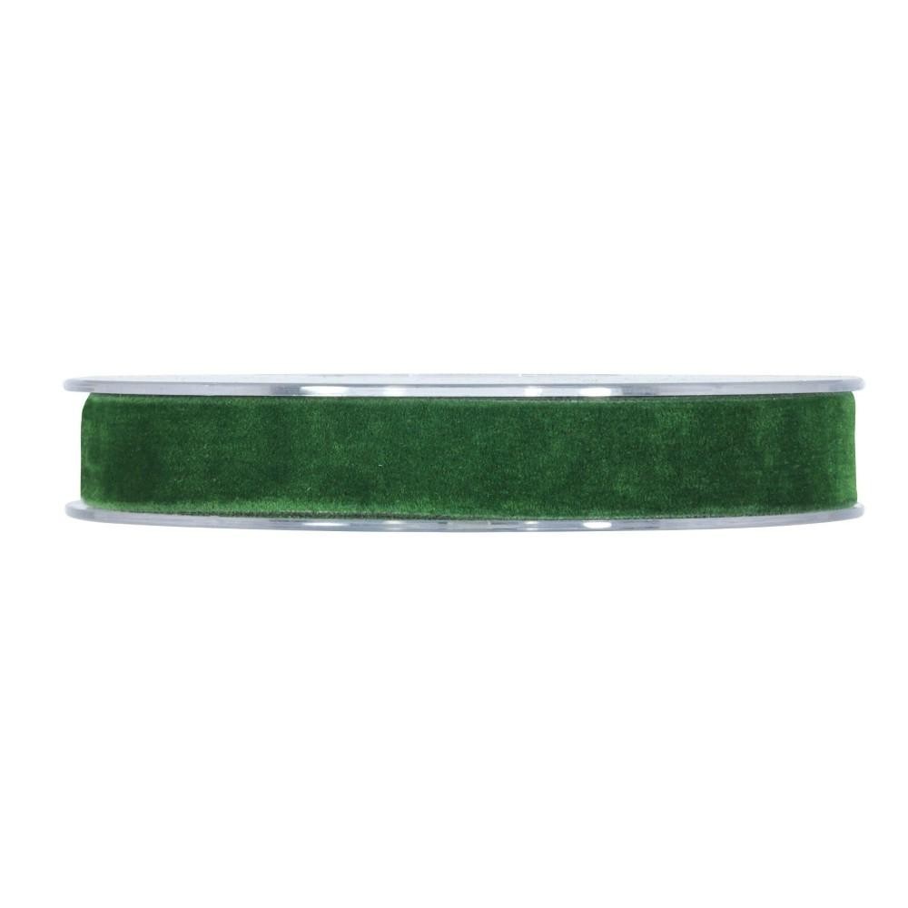 NASTRO MM15X7MT DOUBLE VELVET VERDE SCURO